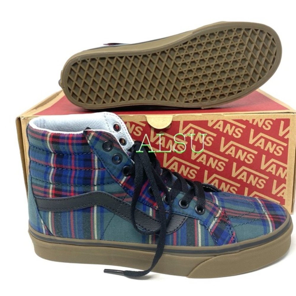 💖MEGA SALE💖VANS SK8-HI Reissue Tartan Canvas Shoes Women’s Size 5 VN0A2XSBU5R - Picture 3 of 10
